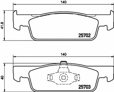 HELLA PAGID 8db355020801 -  Комплект тормозных колодок, дисковый тормоз